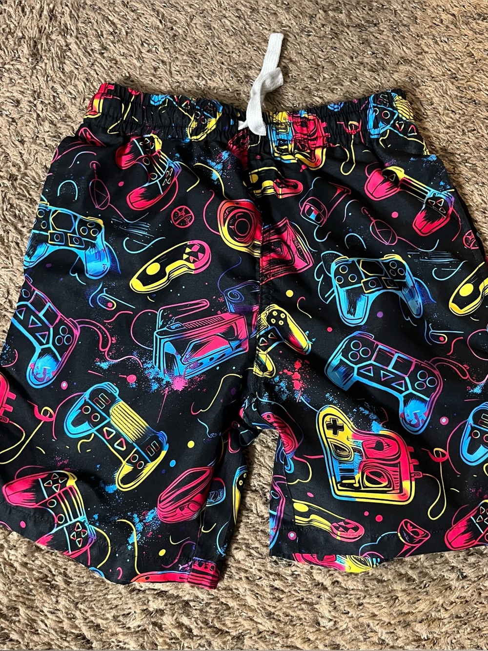 Boys game controller swim trunks
